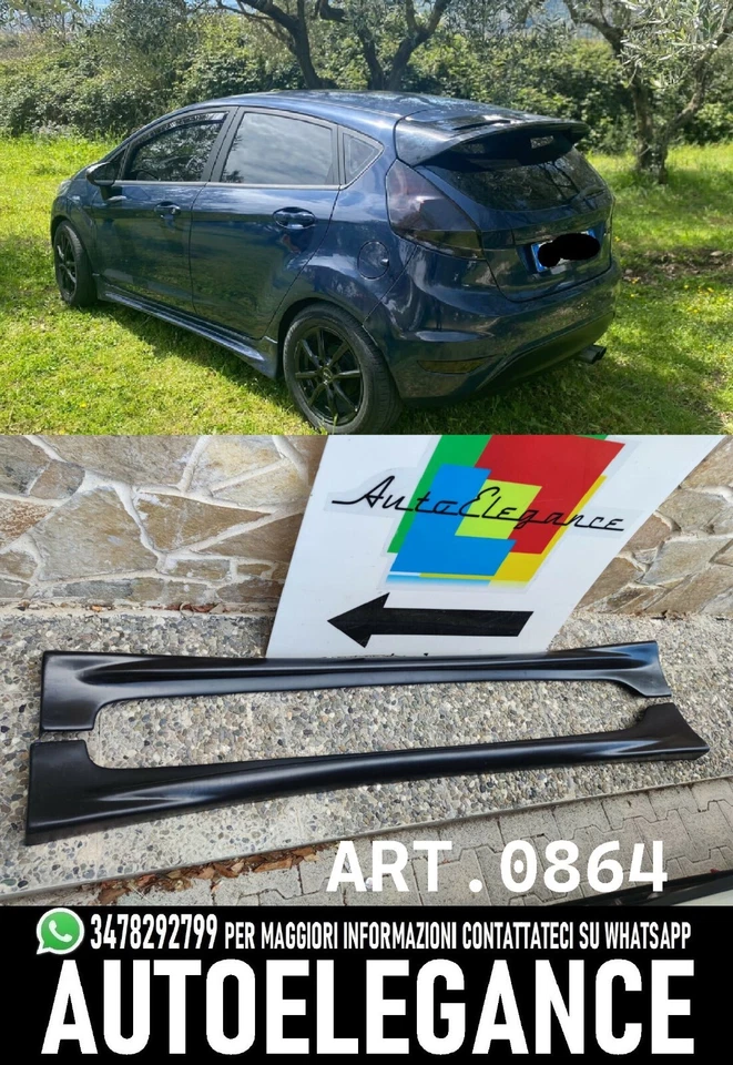 0864 MINIGONNE ADATTE PER FORD FIESTA MK7 MK8 5 PORTE 2008-2017 LOOK ST ZETEC S - Immagine 1 di 4