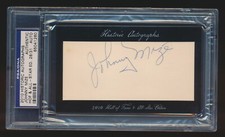 JOHNNY MIZE 2010 HISTORIC AUTOGRAPHS HALL OF FAME & ALL-STAR #/31 *NY YANKEES*