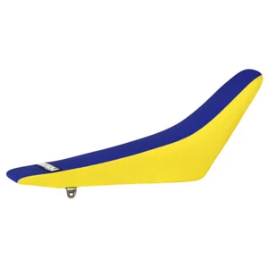 Cubierta de asiento Suzuki DRZ 125 2008-2018 de Enjoy MFG lados amarillos techo azul #170 - Imagen 1 de 2