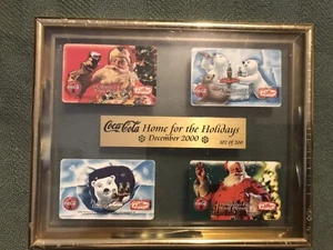 102/200 rare mintage dillons mint cocacola phonecard set complete sealed framed - Picture 1 of 2