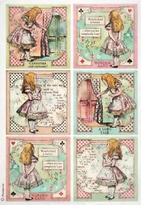 Rice Paper for Decoupage Scrapbook Sheet Stamperia A/4 - Alice Cards - Picture 1 of 1