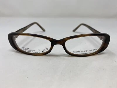 Geoffrey Beene Vogue BRN 52-15-135 Brown Full Rim Plastic Eyeglasses Frame LH63 Foto 1 de 4
