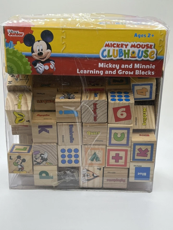 Disney Mickey Mouse Clubhouse Mickey & Minnie Learn & Grow Set of 40 Blocks Set - Image 1 of 4