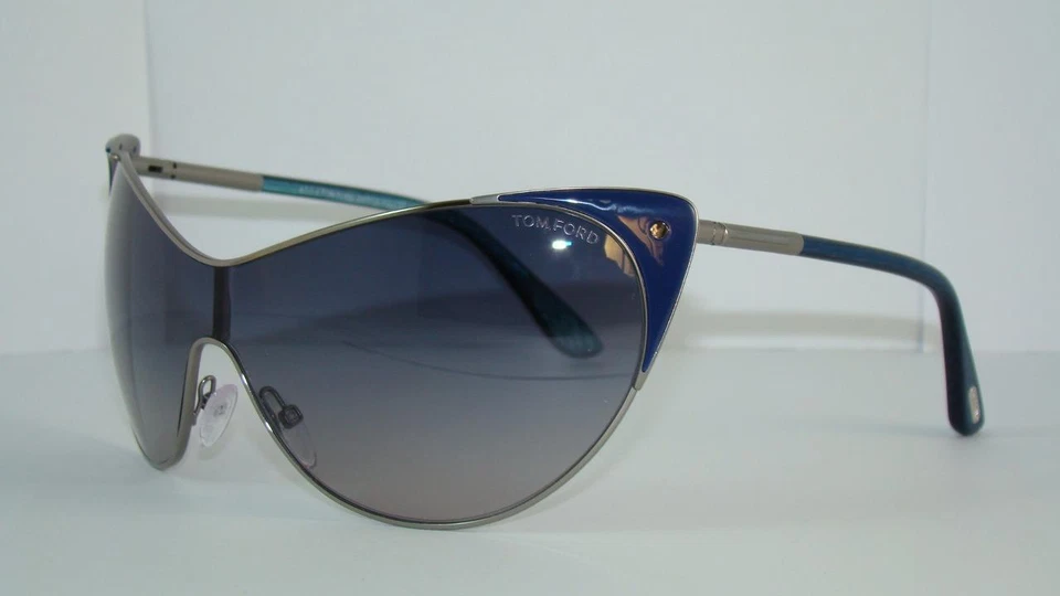 Gafas de sol Tom Ford Vanda FT 364 89W AZUL OJO DE GATO lentes azules grises degradadas Foto 1 de 1