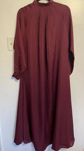 Maroon Beautiful Saudi Abaya ramazan eid wedding party Gown Islamic Dress - Picture 1 of 6