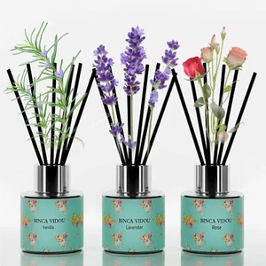 Reed Diffuser Set of 3, binca vidou Lavender, Rose, Vanilla Fragrance Reed Oil - Picture 1 of 8