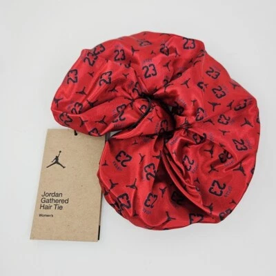 Nike Jordan Gathered Ponytail Red Hair Tie Scrunchy New - Image 1 of 2