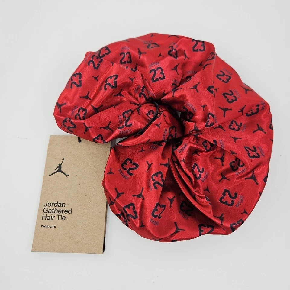 Nike Jordan Gathered Ponytail Red Hair Tie Scrunchy