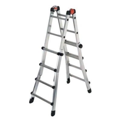 Gierre Peppina ALL040 - Scala in Alluminio Estensibile 2 x 10 Gradini 5,70 m. - Immagine 1 di 2