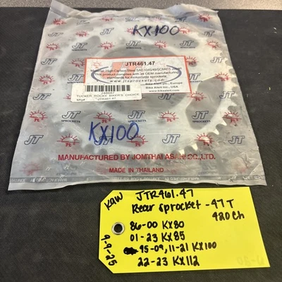 Piñón trasero Kawasaki KX80 KX85 KX100 JTR461-47 47T nuevo KX 100 85 Foto 1 de 4