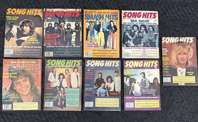 Vintage 1980s SONG HITS Magazine Lot (9) Queen, Van Halen, Air Supply, Joe Walsh - Image 1 of 4