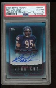 RICHARD DENT 2024 TOPPS MIDNIGHT STROKE OF AUTOGRAPHS AUTO PSA 10 - Picture 1 of 2