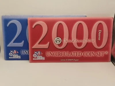 2000 P & D United States Mint Uncirculated Coin Sets with Envelopes & COAs #4791 - Image 1 of 4