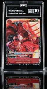 TAG 10 2023 One Piece TCG ST01-012 Monkey D. Luffy 1st Anniversary Alt Art GM - Picture 1 of 2