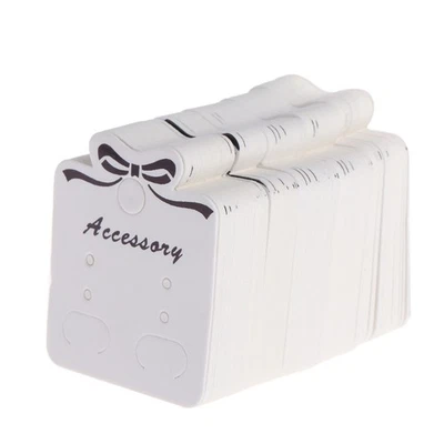 100x Earring Cards Jewellery Display Card DIY Packing Cards for Earring Studs - Image 1 of 4