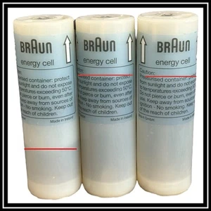 3 celle a gas blu indipendenti Braun originali parzialmente usate ciascuna 25 ml 14 g - Foto 1 di 3