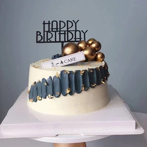 [11*5*15cm high quality thickening and enlarged] 10pcs/pack acrylic happy birthd - Picture 1 of 6