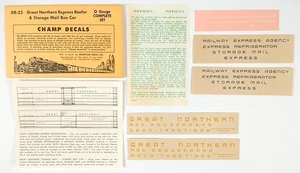Juego de calcomanías O Gauge XR-22 Great Northern Express refrigerado y almacenamiento correo champ PB869 - Imagen 1 de 1
