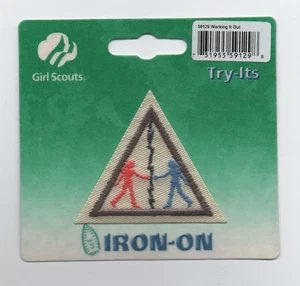 Brownie GS, Working It Out, Try-Its Patch, (1999), Mint on Card! - Picture 1 of 2