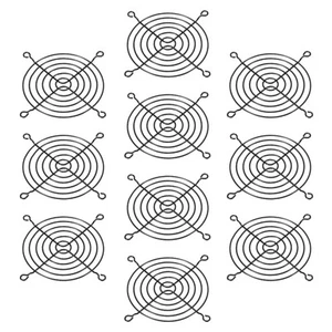 Grille à Doigt Ventilateur 90mm, Pack de 10 Protège Grille Métallique pour 90mm, Noir - Photo 1/6
