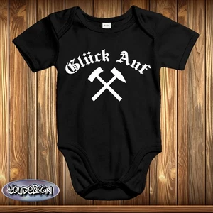 Glück Auf Baby Body Bodysuit Strampler Kind Geschenk Steiger Ruhrpott Kohle - Bild 1 von 5