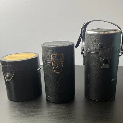 Lote de 3 fundas para lentes de cámara vintage ubicación G-1 Foto 1 de 4