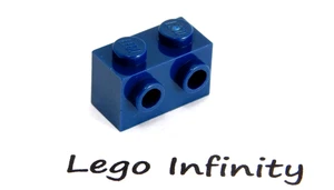 10 LEGO Azul Oscuro Soporte Ladrillo 1 x 2 con Tachuelas en 1 Lado (11211) - 10 Piezas - Imagen 1 de 1