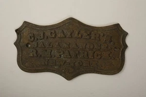 CJ Gayler's Salamander Bronze Sign (R4A/JSF6) RM Patrick New York Bank Safes - Picture 1 of 6
