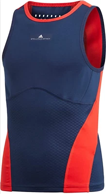 adidas Stella McCartney WomenTennis Barricade Fitted Tank Top Blue Red CY2335 - Image 1 of 3