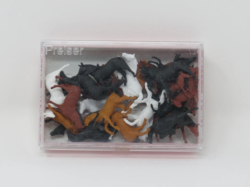 Preiser HO 14407 Horses Wild Mustang Pony Farm Animal Figure Set Foto 1 de 2