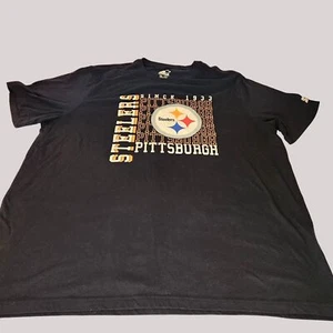 Pittsburgh Steelers T-shirt Men Starter 2XL black NFL Super Bowl Champs J Fields - Picture 1 of 8