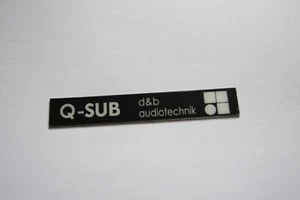 4 x For Replacement d&b audiotechnik Q-SUB Plastic Logo Badge Handle Strip - Picture 1 of 2