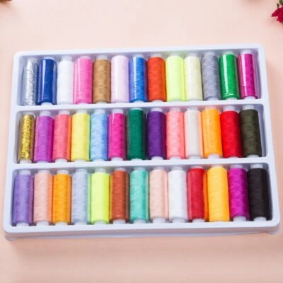 Polyester Thread Assorted Color Spool Spun Sewing Supplies Quilting 39 Pcs Set - Image 1 of 4