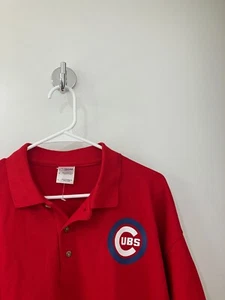 Dunston  Chicago Cubs red   polo golf shirt  men's adult Large NWT - Picture 1 of 2