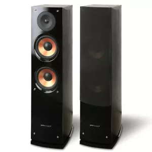 Pure Acoustics 200W Supernova Floor Standing Speaker Pair for Home Theatre Black - Picture 1 of 3