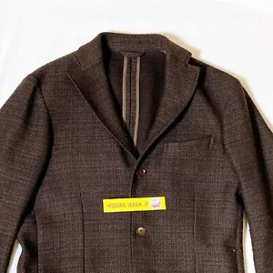 Ring Jacket Tailored Jacket New Balloon Original Material Brown Wool - Picture 1 of 22