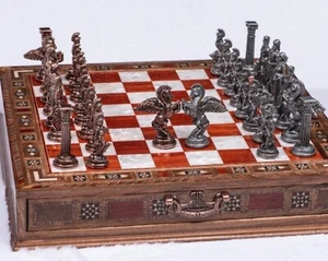 Chess Set with Storage Handmade X Large Pegasus Chessmen 15" - Christmas Gifts🎁 - Picture 1 of 10
