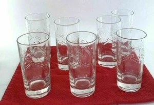 6 Vintage Federal Highball Glasses with Etching - Picture 1 of 4
