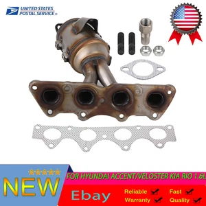 Exhaust Manifold Catalytic Converter For Hyundai Accent/Veloster Kia Rio 1.6L - Picture 1 of 16