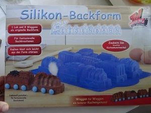 Neu Backform Zug Eisenbahn Dampflock Silikon Kindergeburtstag Modellbahn - Bild 1 von 3
