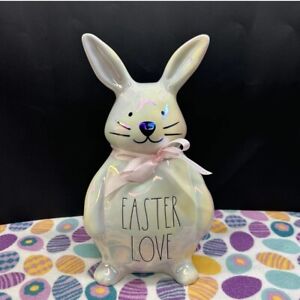 Rae Dunn Iridescent Easter Bunny “EASTER LOVE” 12" Artisan Collection By Magenta