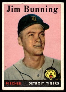 1958 Topps Jim Bunning Detroit Tigers #115