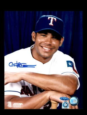 Foto autógrafa firmada 8x10 de Carlos Peña MLB Tri Star Rangers Foto 1 de 2