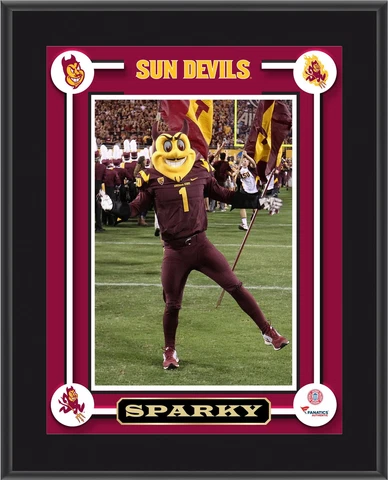 Arizona State Sun Devils Sparky Mascot 10.5x13 Plaque Authentic Cover
