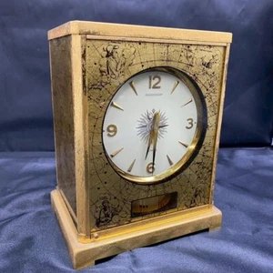 Jaeger-LeCoultre Table Clock ATMOS Air Clock Vintage World Map Pattern Used - Imagen 1 de 10