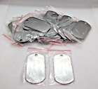 Lot of 30 Blank Plain Stainless Steel Dog Tags Pendant Matte Finish Jewelry