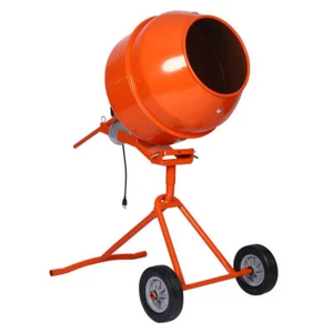 5.0 Cu.Ft. Portable Concrete Mixer Electric Cement Mixer 1/2 HP Drive Motor - Picture 1 of 11