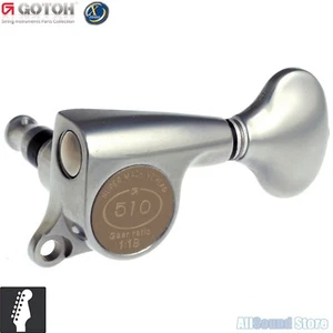 GOTOH SGS510Z-S5-XC 6 IN-LINE Mini Tuners 1:18 Ratio - L6 Antique X-CHROME - Picture 1 of 2