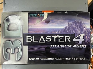 CREATIVE 3D Blaster 4 Titanium 4600 128MB AGP  GeForce 4 Grafikkarte Rarität - Afbeelding 1 van 9