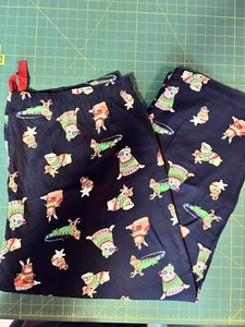 New OLD NAVY Pajama Pants Womens SZ 3X Plus Blue Flannel Cats & Dogs Christmas - Picture 1 of 3